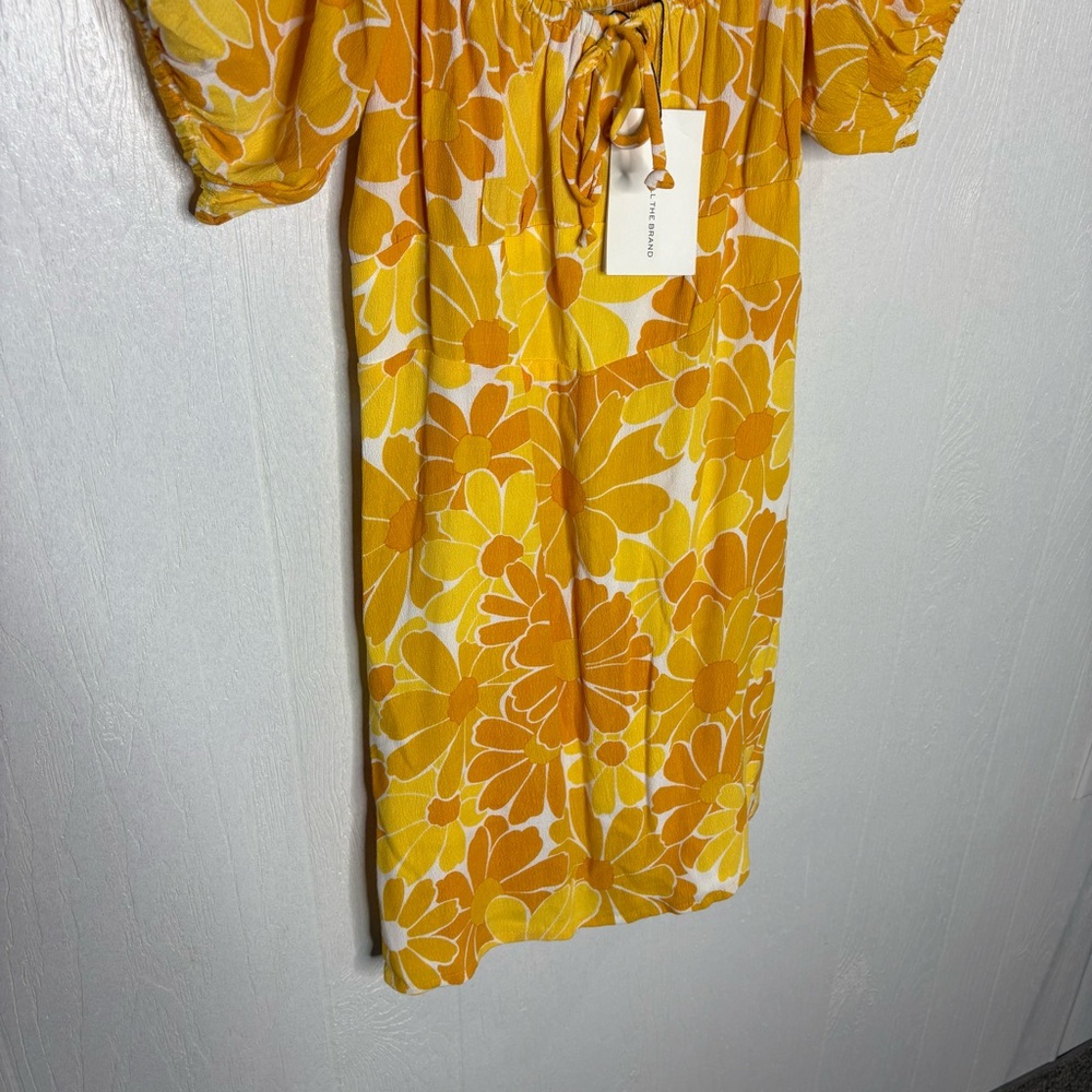 NWT Faithful the Brand Revolve Lovita mini dress Canaria marigold size US 6 - Picture 5 of 12